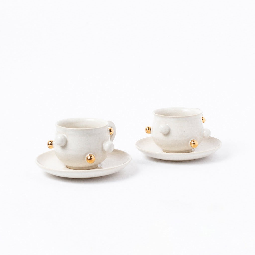 xícara bruxelas com ouro branca cj. 6