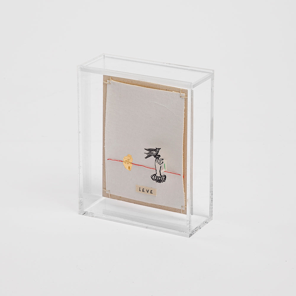 quadro acrílico colagem - leve