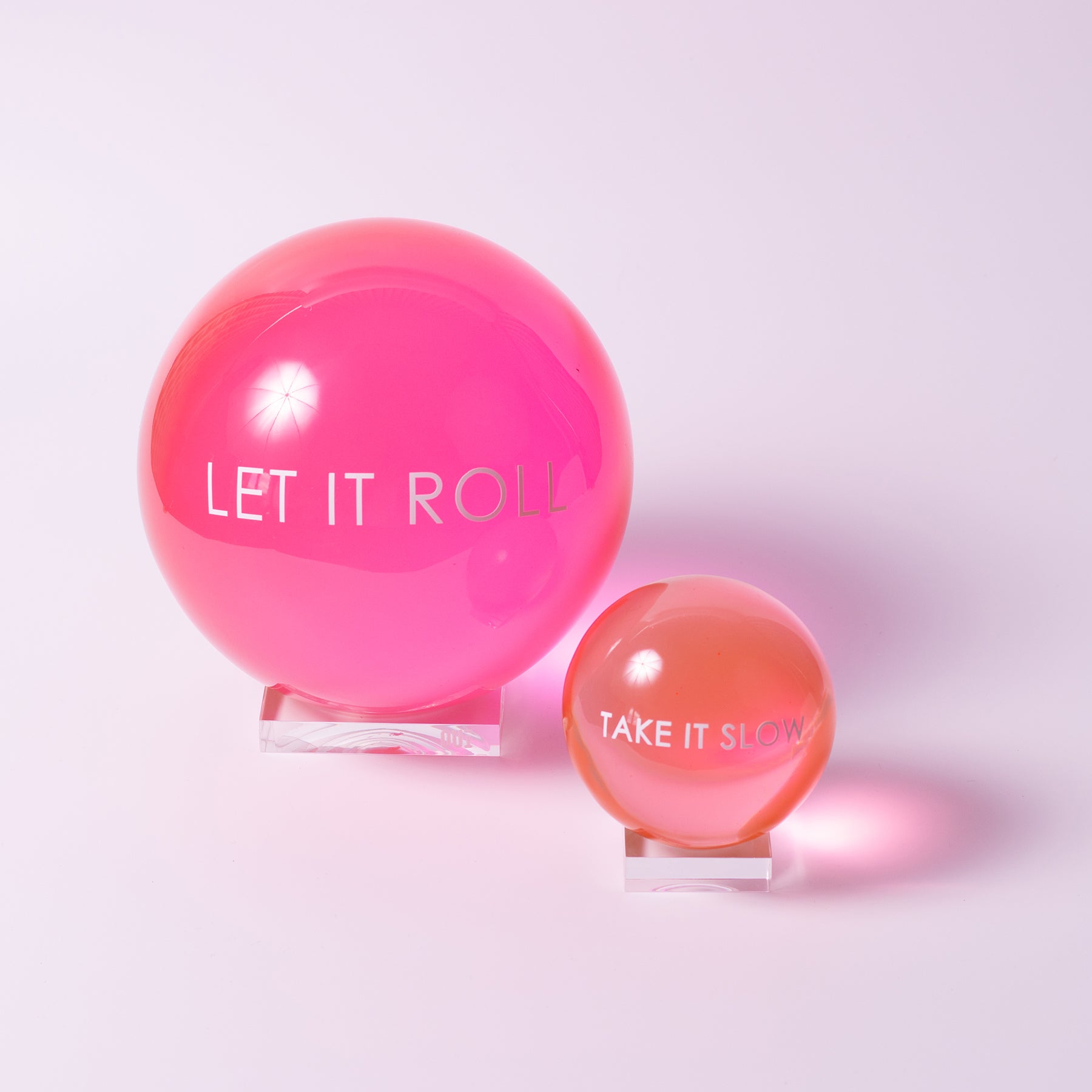 escultura secret orb rosa g