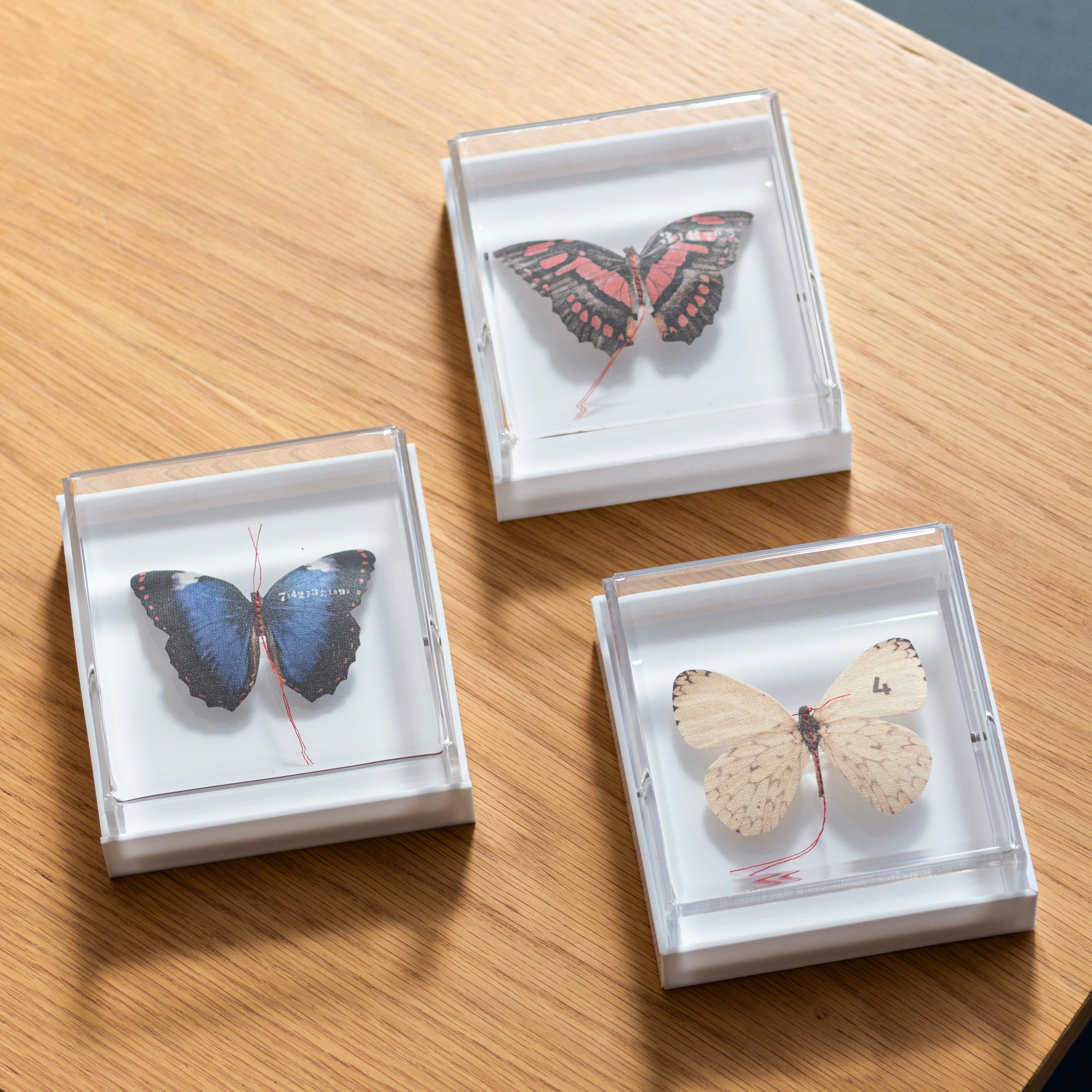 quadro acrílico borboleta vermelha