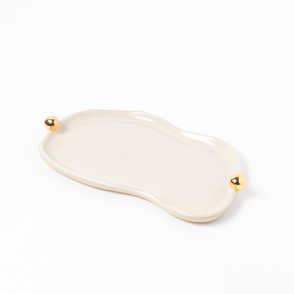 bandeja donna branco com ouro