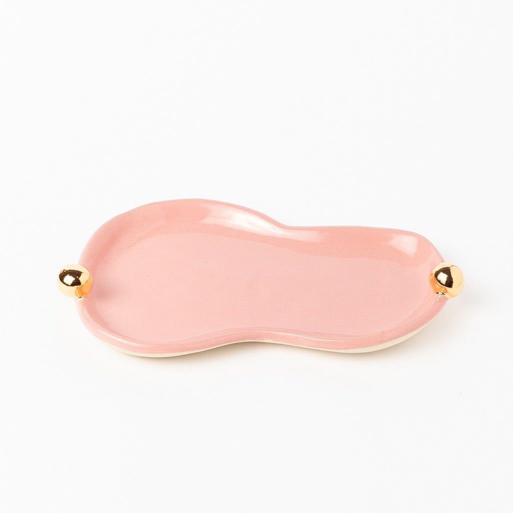 bandeja donna mini rosa com ouro