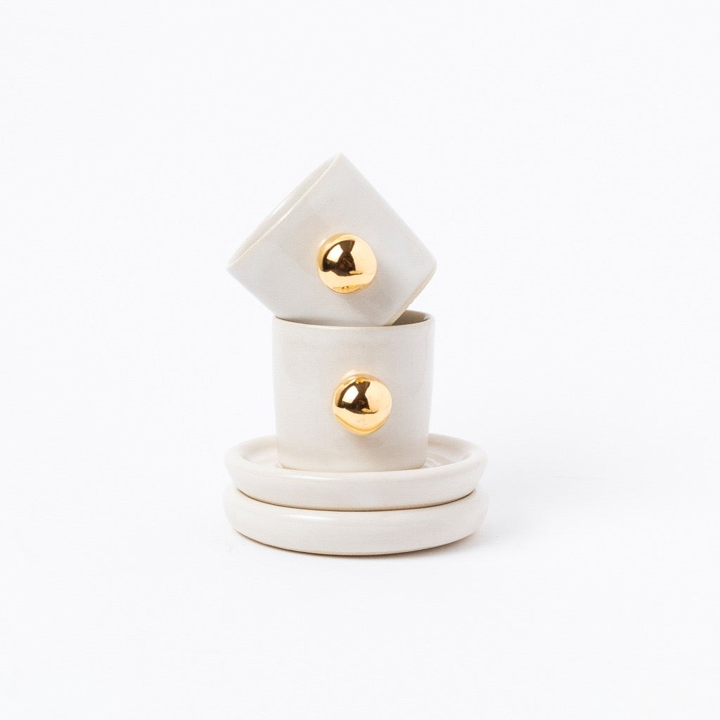 xícara lina com ouro branco cj. 2