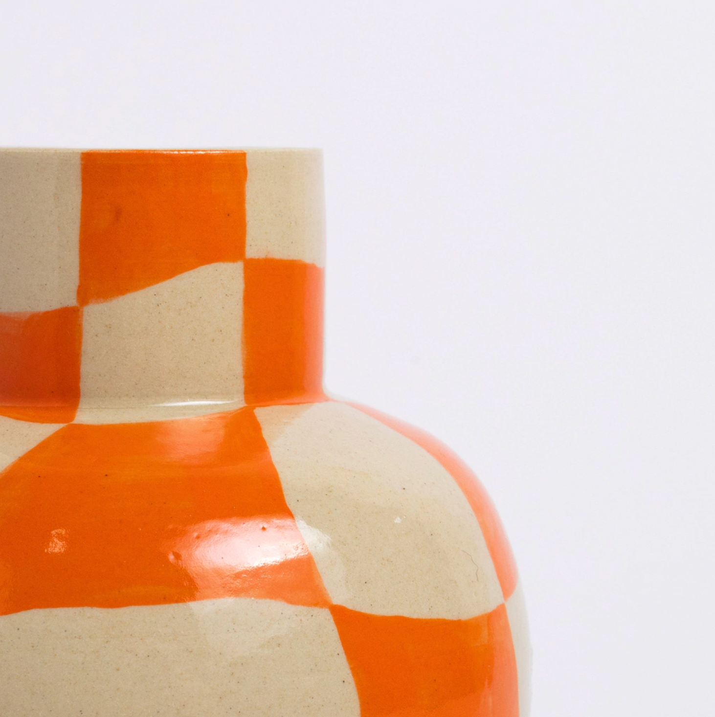 vaso paixão xadrez laranja