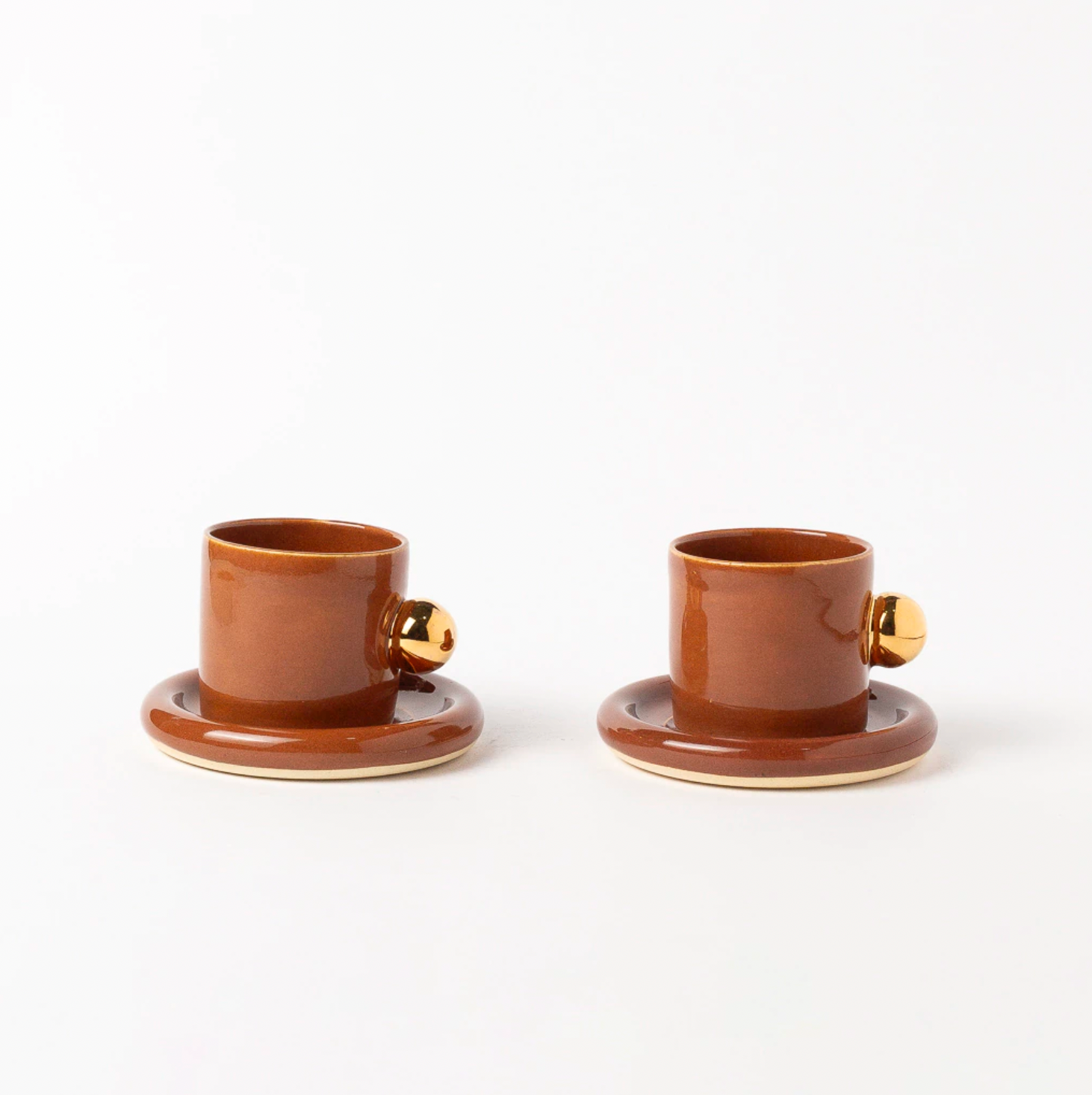 xícara lina com ouro marrom cj. 2