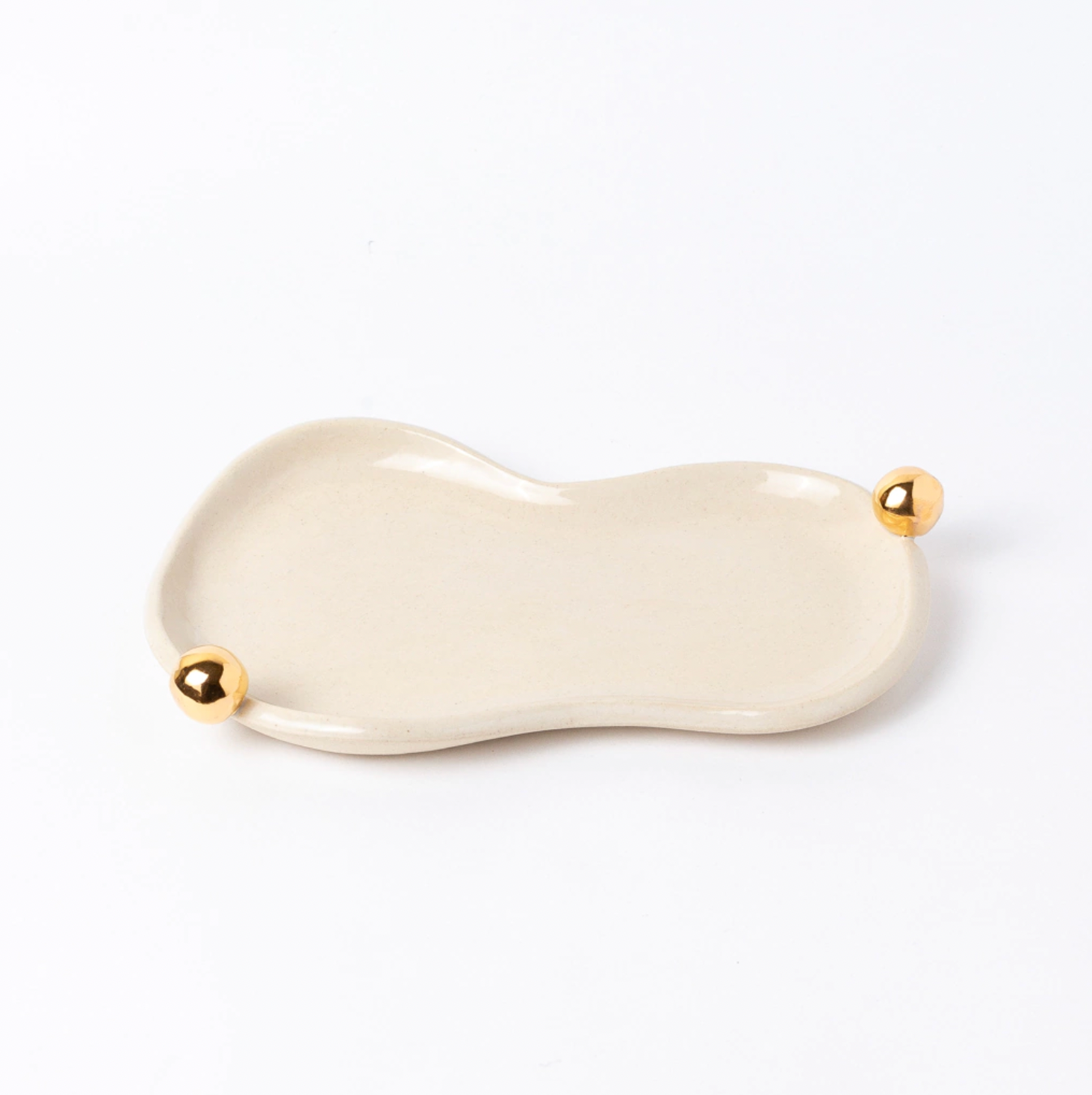 bandeja donna mini branco com ouro