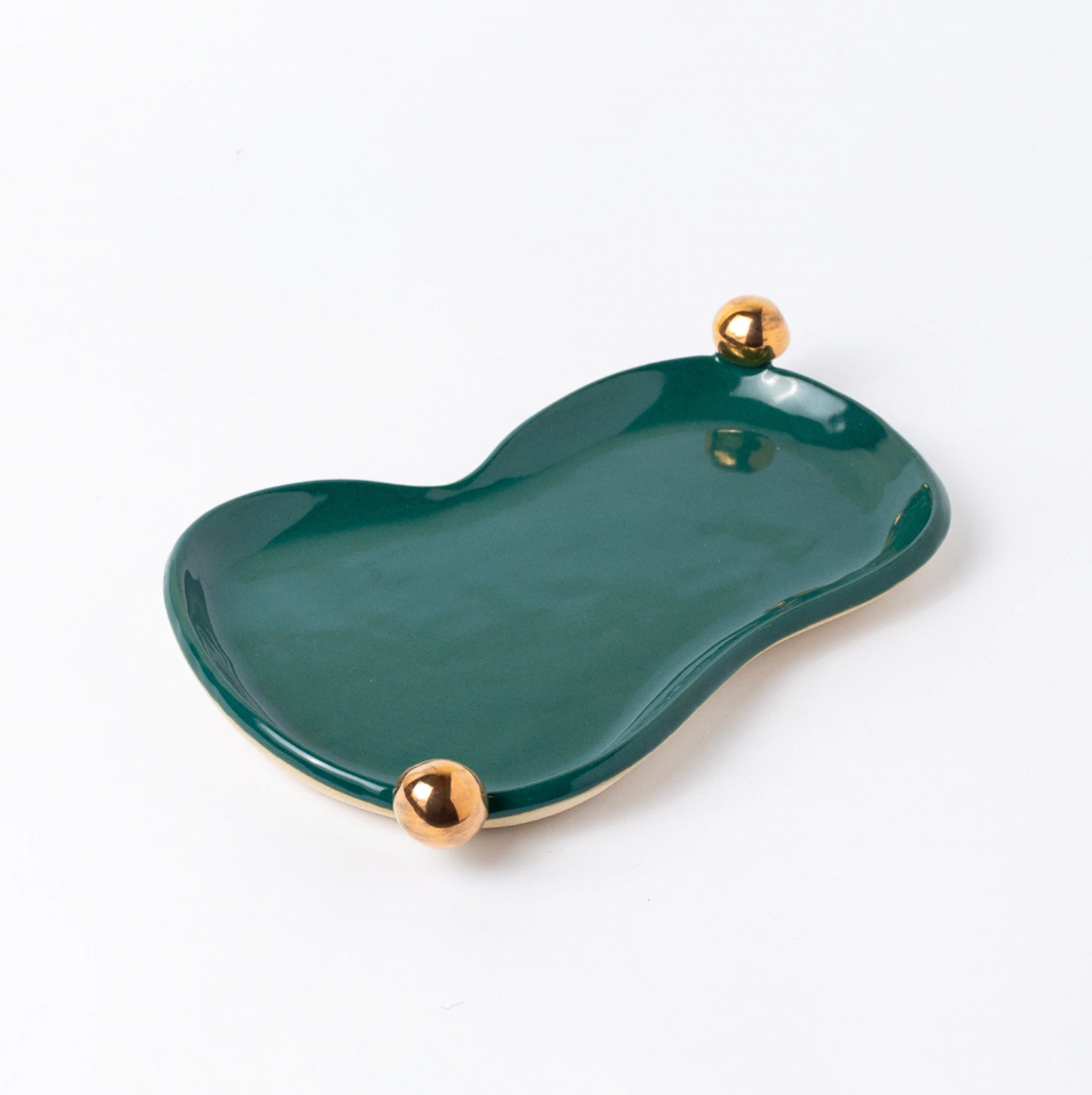 bandeja donna mini esmeralda com ouro