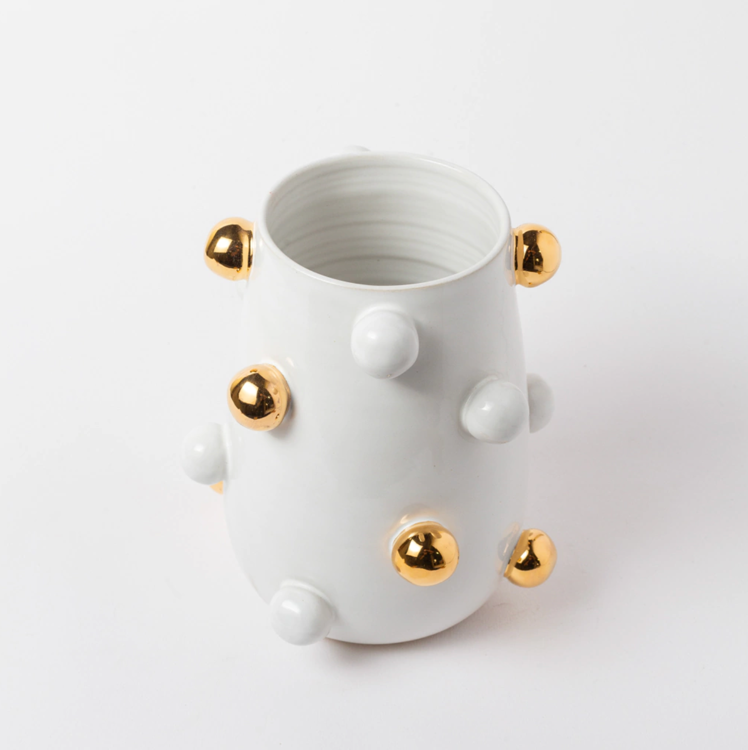 vaso nina bolotas ouro alternado branco