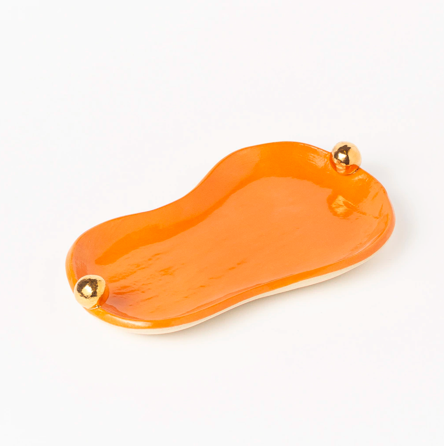bandeja donna mini laranja com ouro