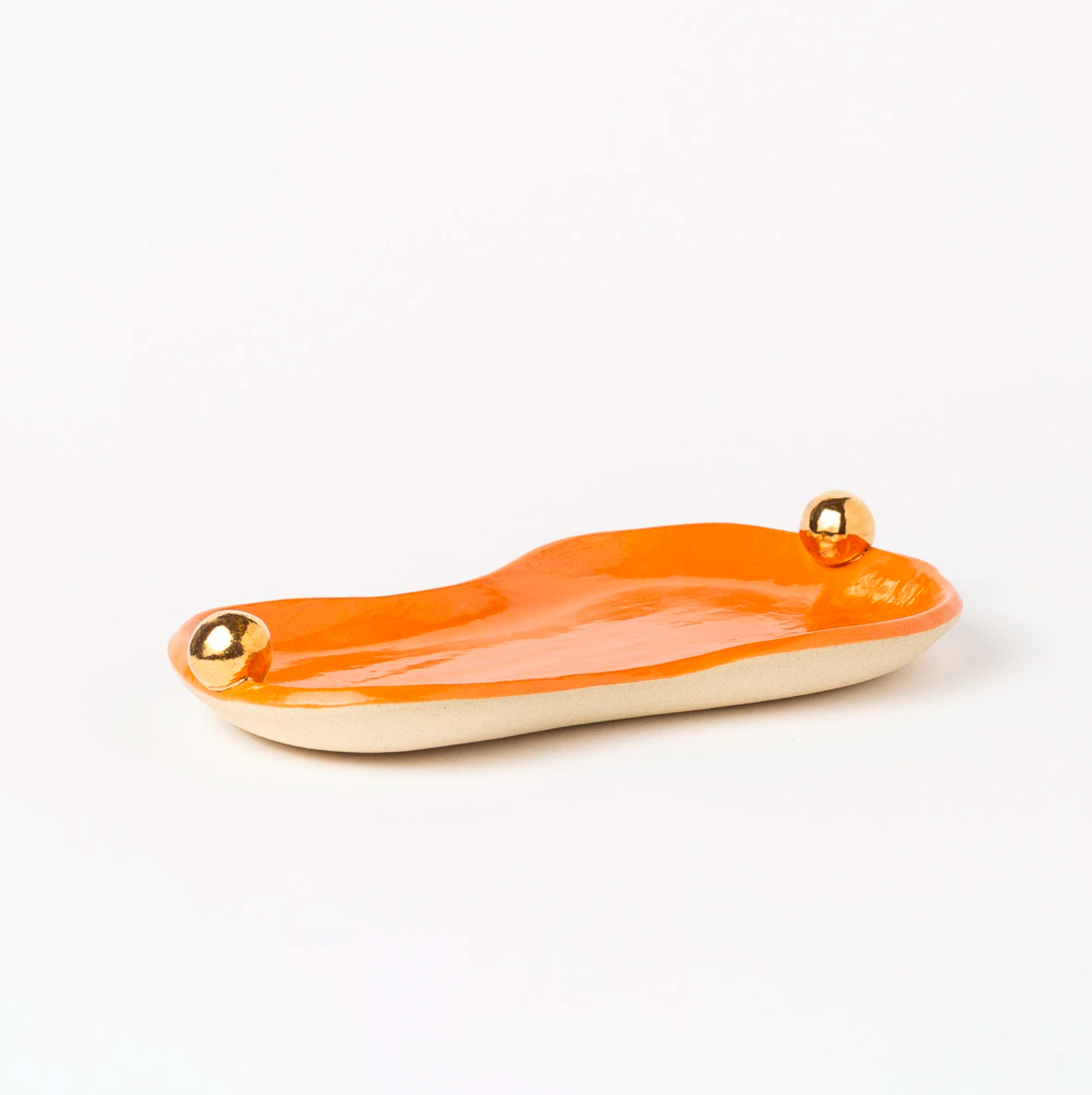 bandeja donna mini laranja com ouro
