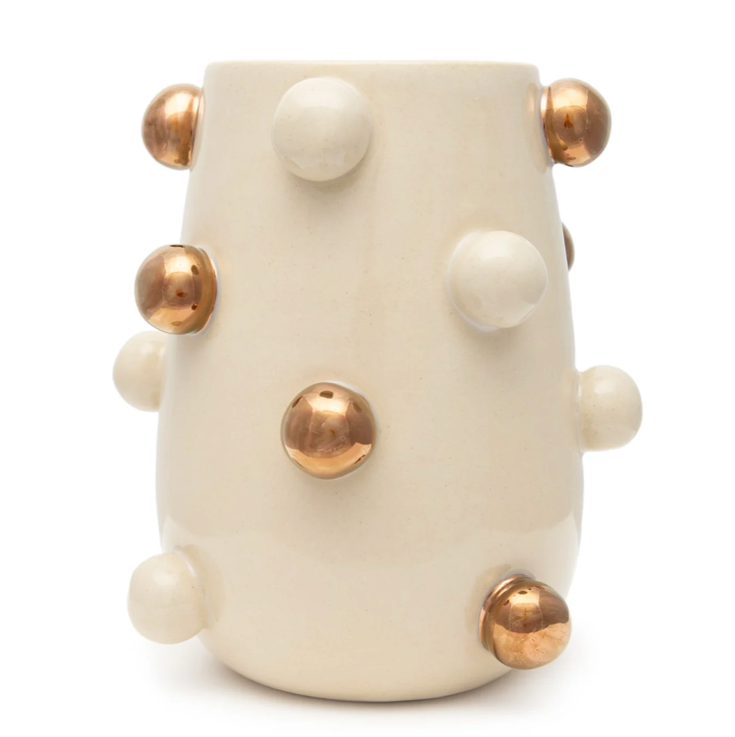 vaso nina bolotas bronze alternado nude