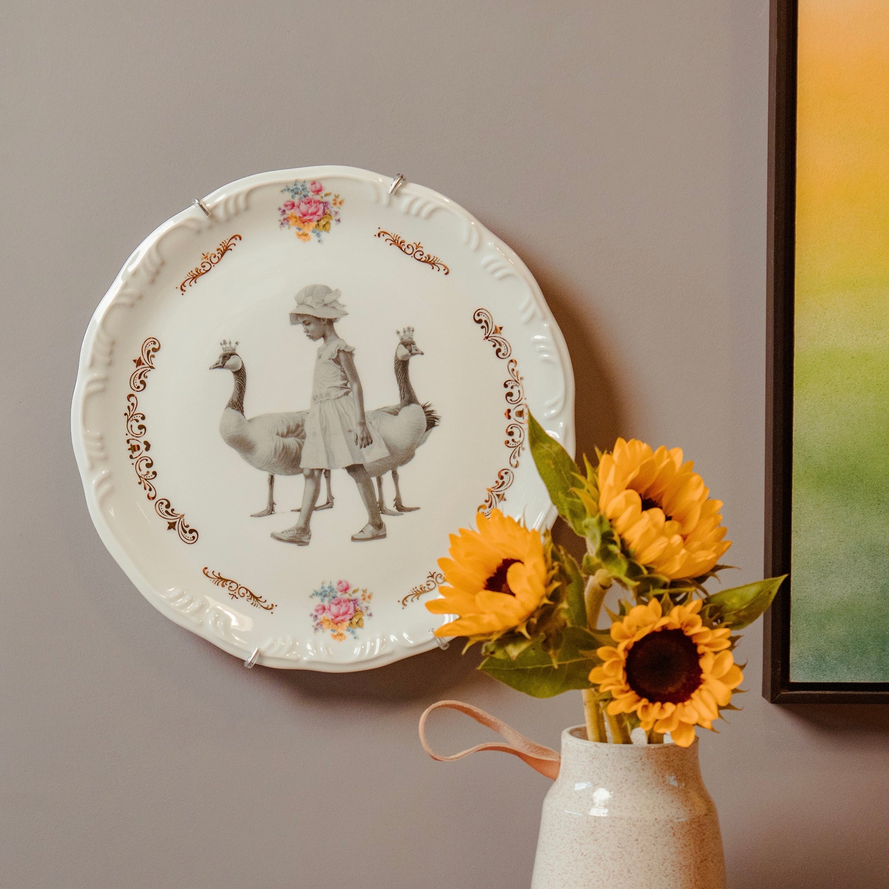 prato a menina e os gansos