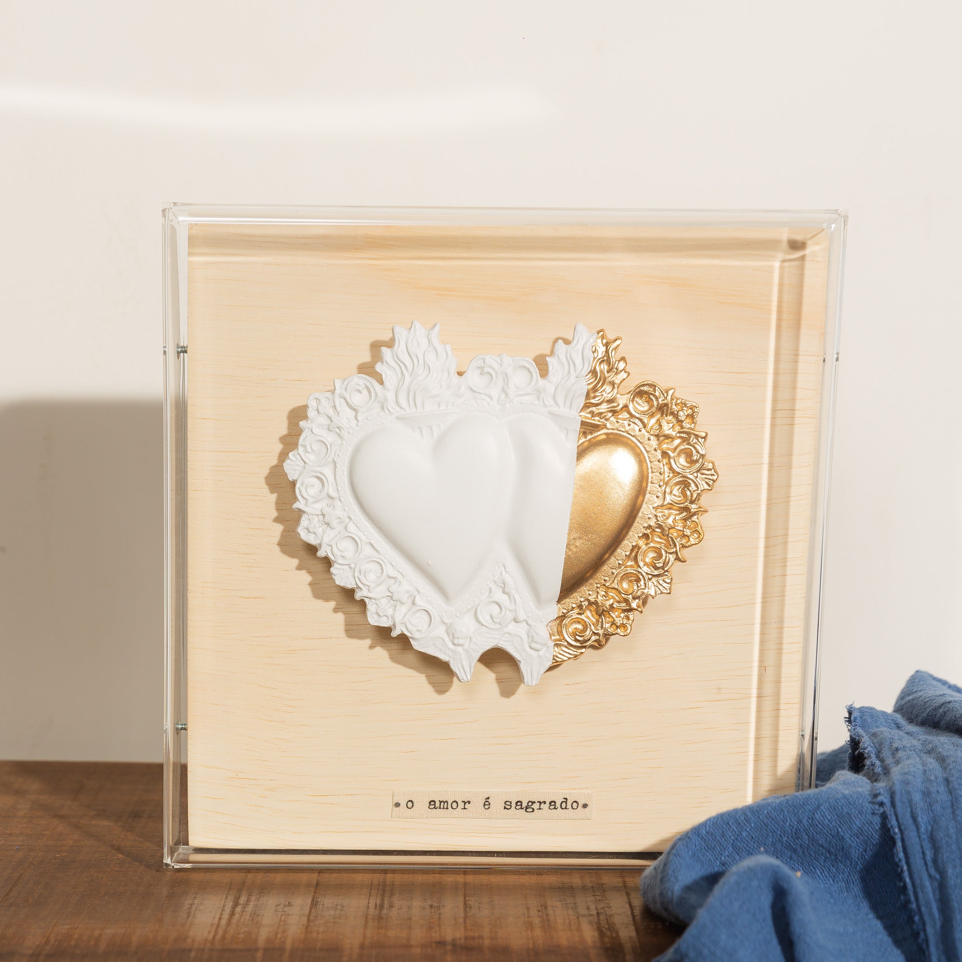 quadro sagrado coração duplo