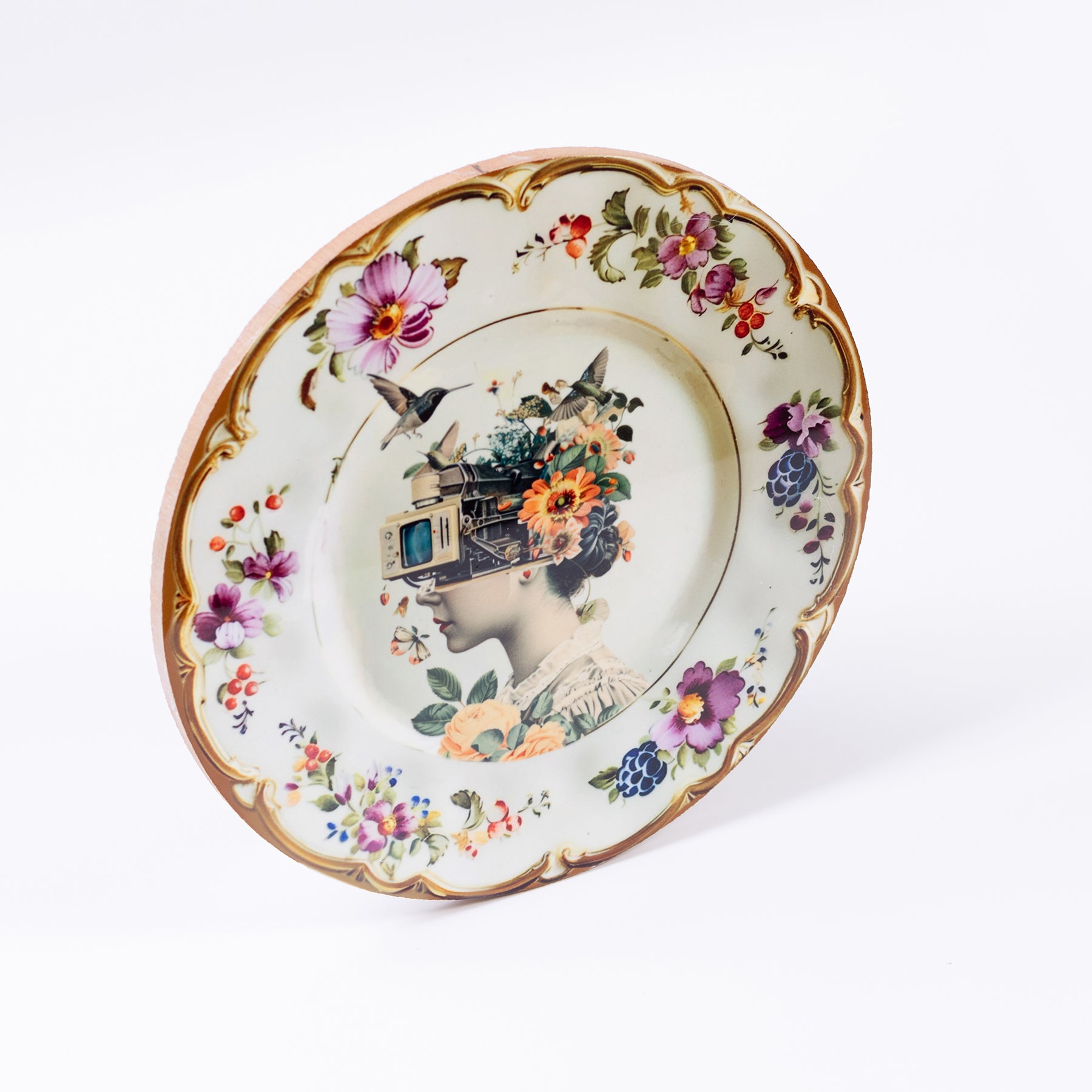 azulejo redondo mulher máquina