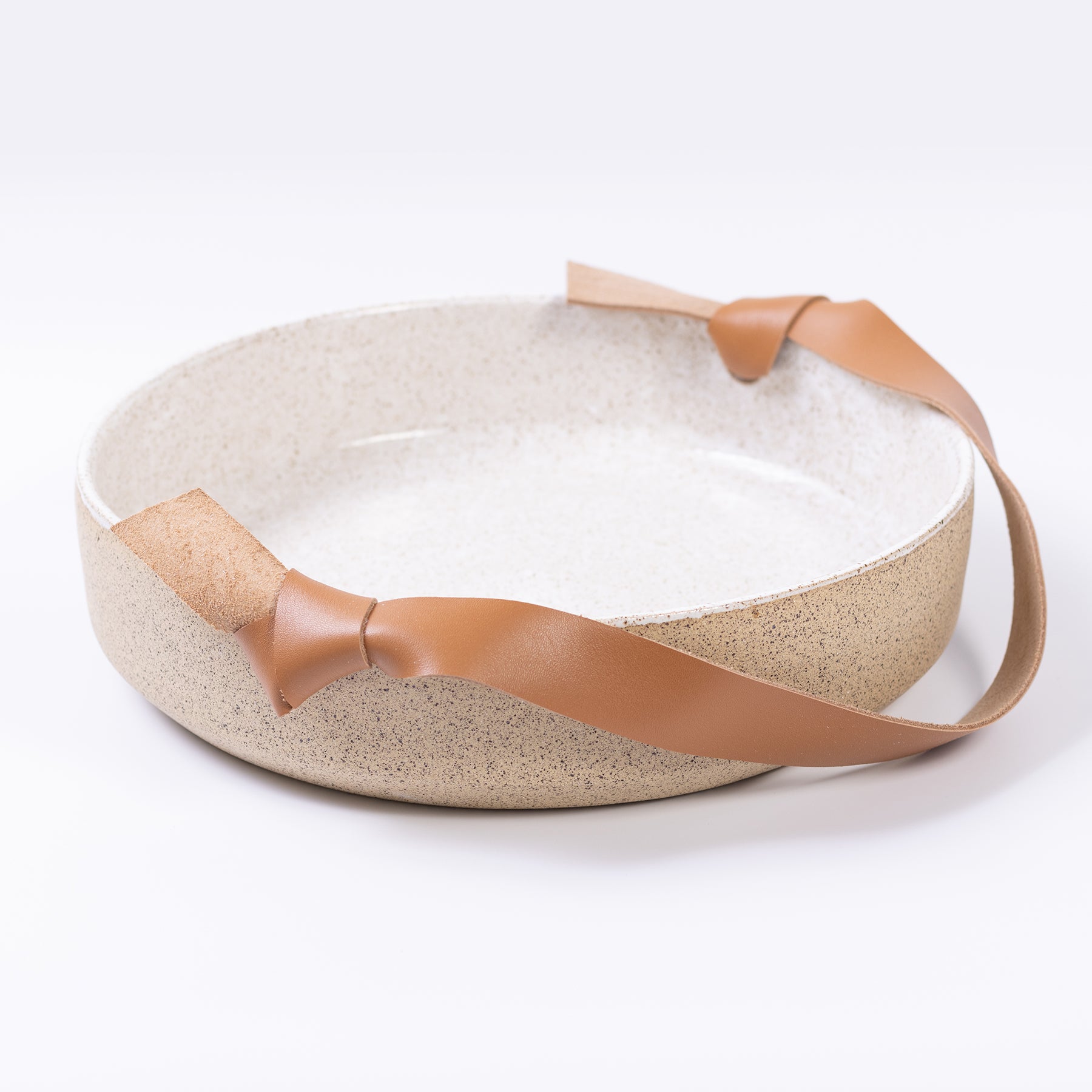 bandeja areia com couro