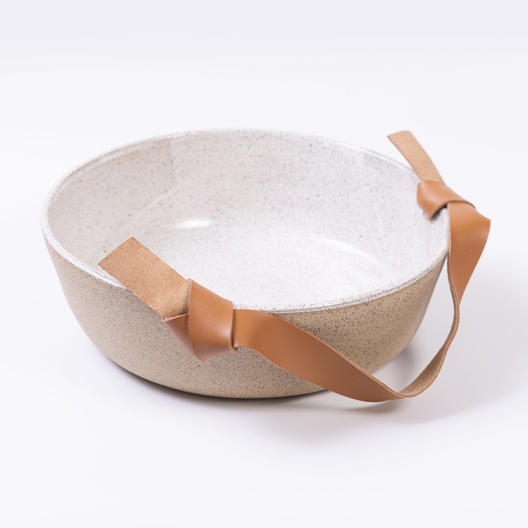 saladeira areia com couro