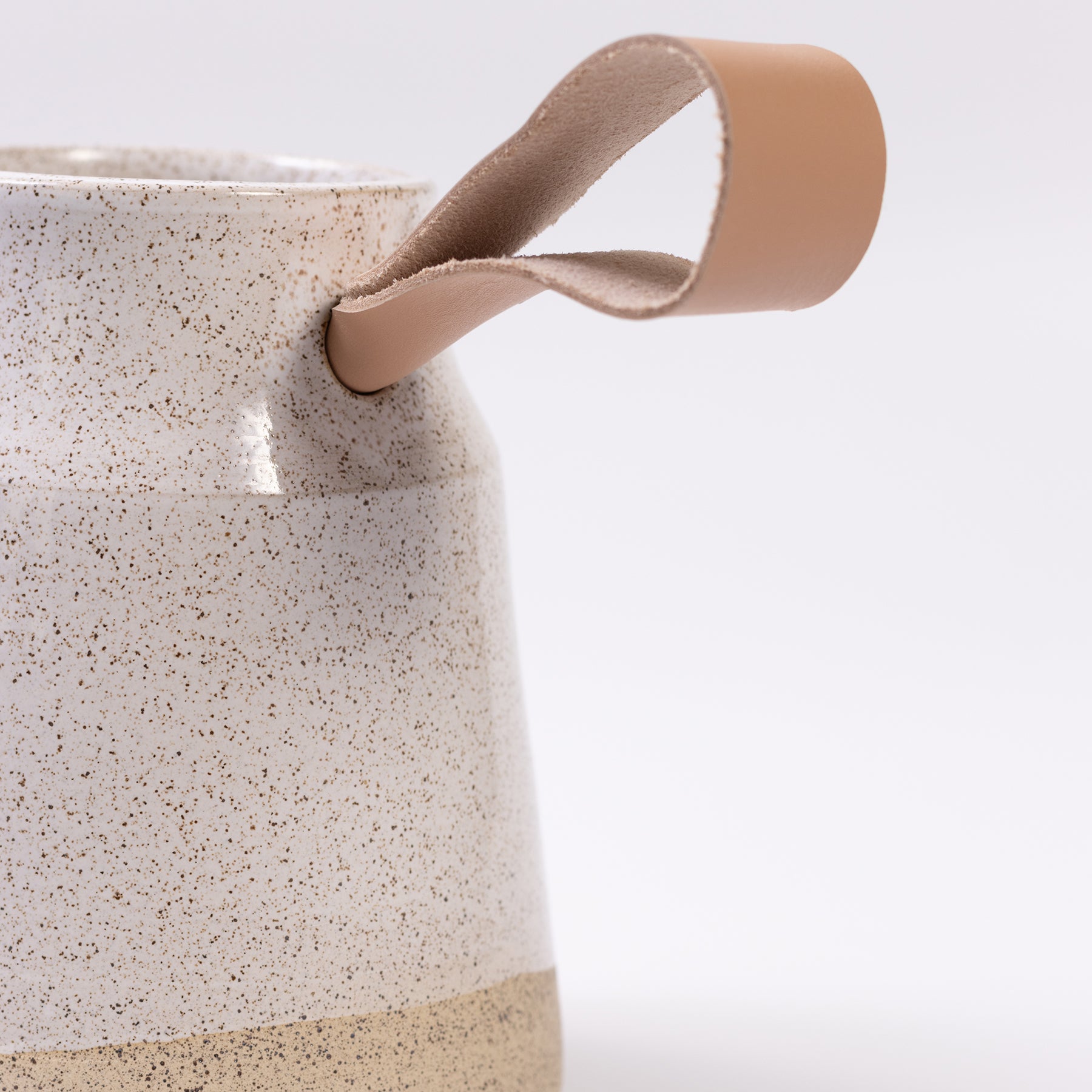 vaso areia com couro
