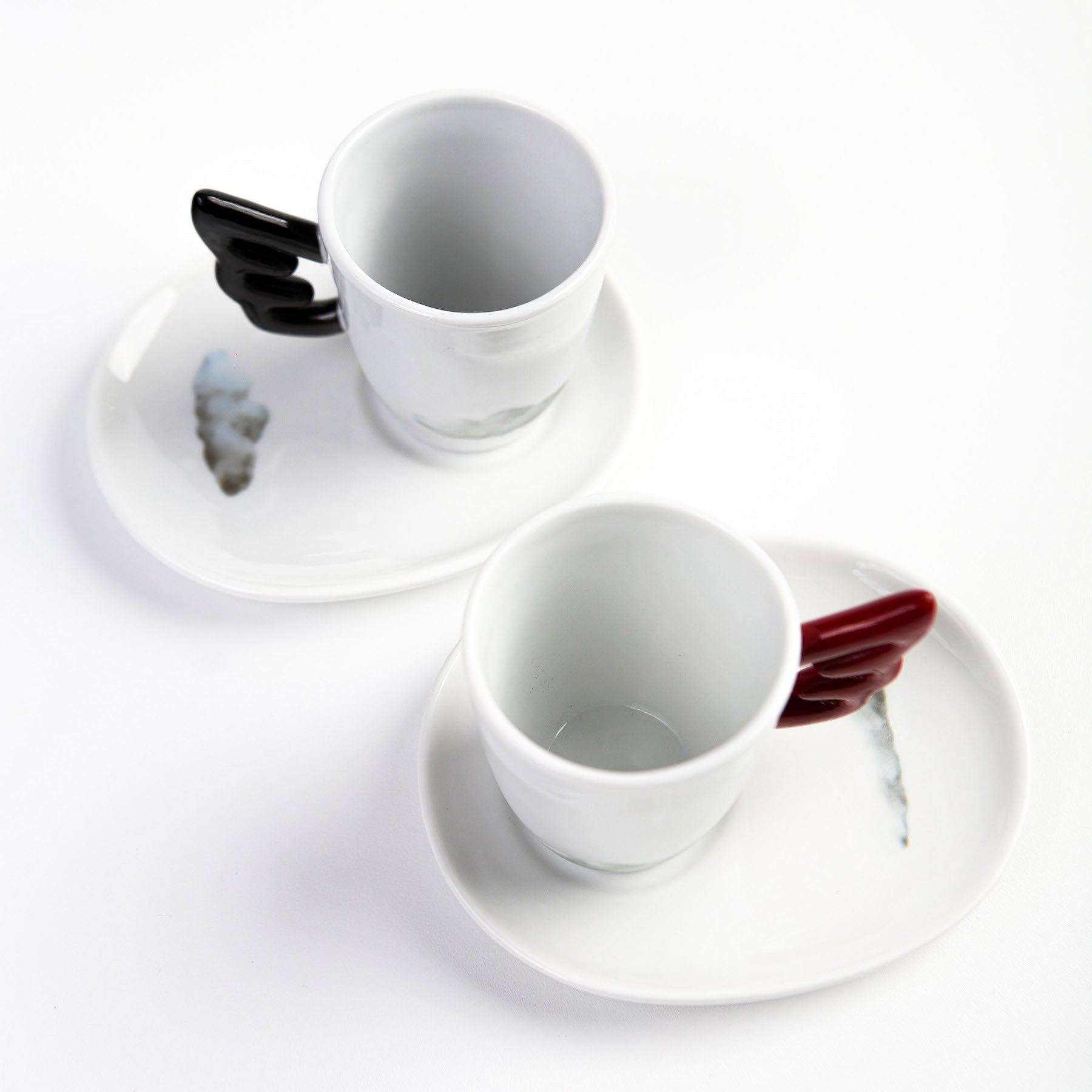 xícaras asas com pires cj. 2