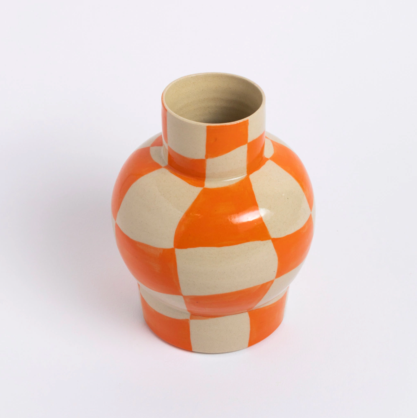 vaso paixão xadrez laranja