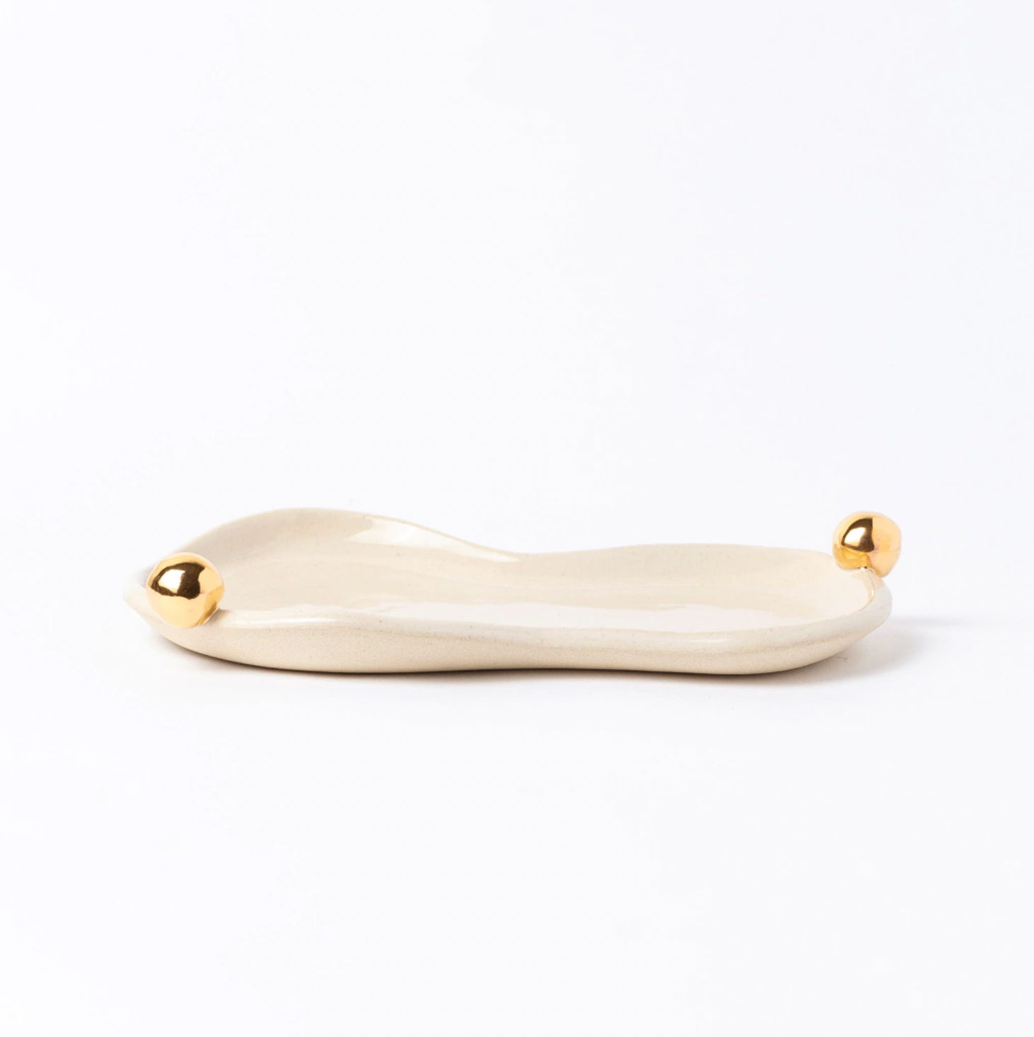 bandeja donna mini branco com ouro