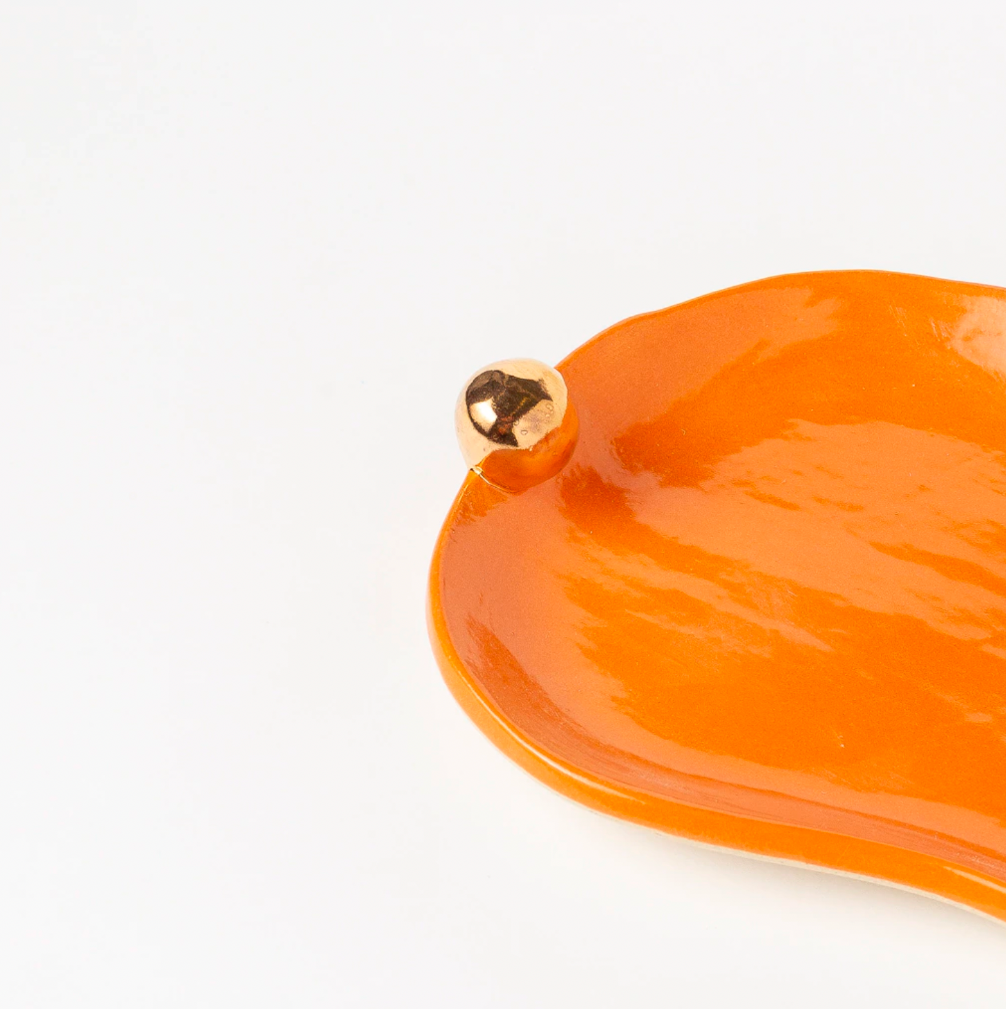 bandeja donna mini laranja com ouro