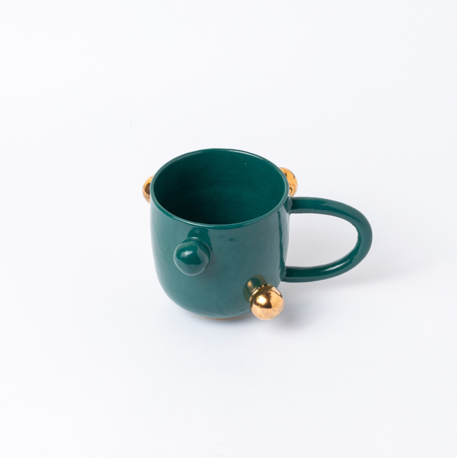 caneca bruxelas com ouro alternado esmeralda