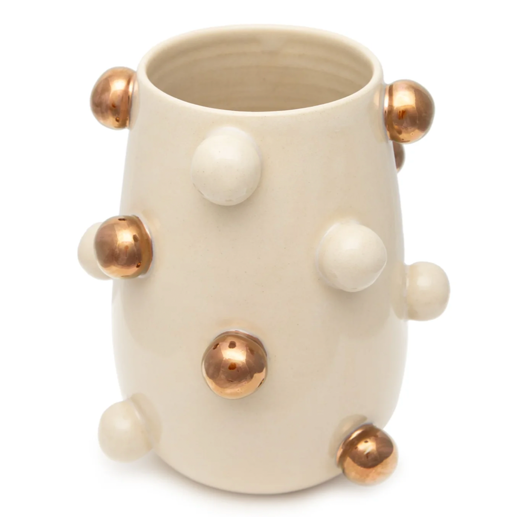 vaso nina bolotas bronze alternado nude
