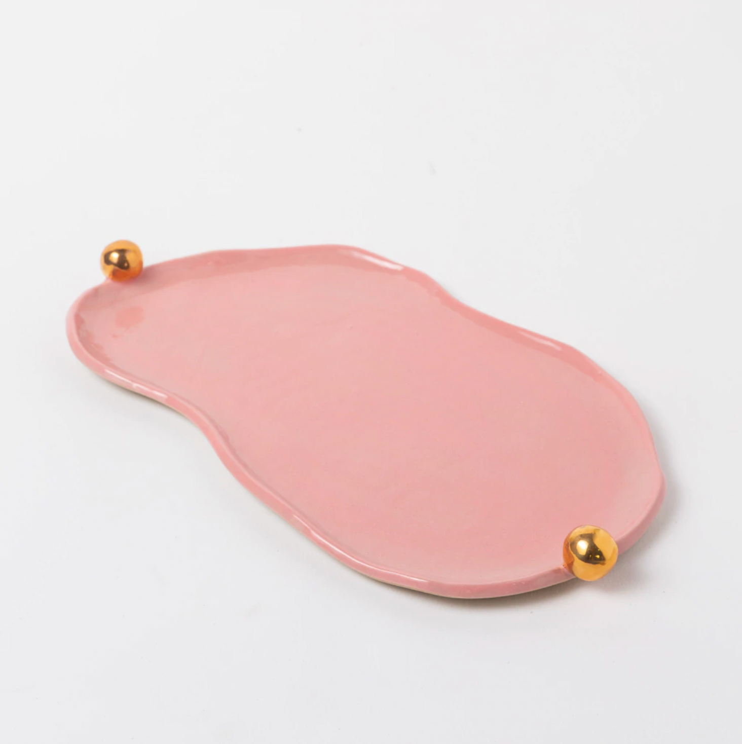bandeja donna rosa com ouro